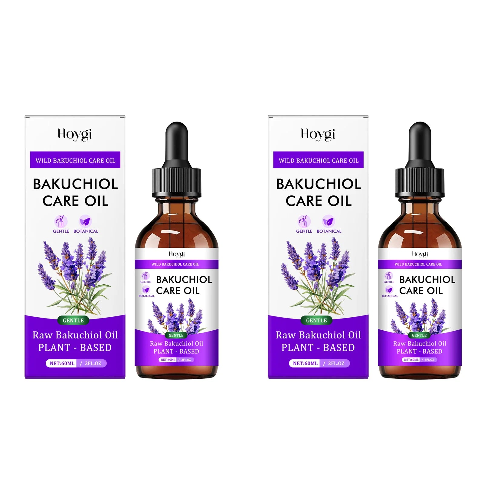 Bakuchiol Essectial Oil Relaxing Fade Fine Lines Brightening Skin Smoothing Facial Body Skin Care Nourish for Sensitive Skin Oasis Select 2 x 60ml Boxed