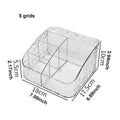 1pc Transparent cosmetics storage box, lipstick and powder sorting box, skin care rack, desk storage stationery box Oasis Select 5 grids transparent