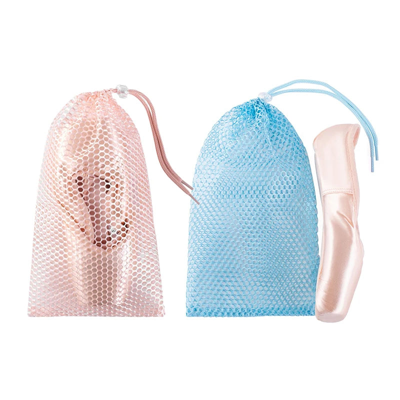 Drawstring Ballet Bag – Mesh Pointe Shoe Storage for Dancers Dance Shoe Bag Oasis Select