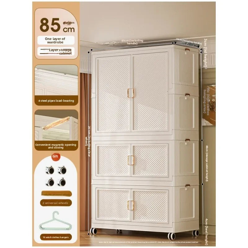 Multi-functional Wardrobe Baby Baby Storage Cabinet Children's Wardrobe Storage Box Organizing Box Household Snacks Toy Locker Oasis Select 85-C