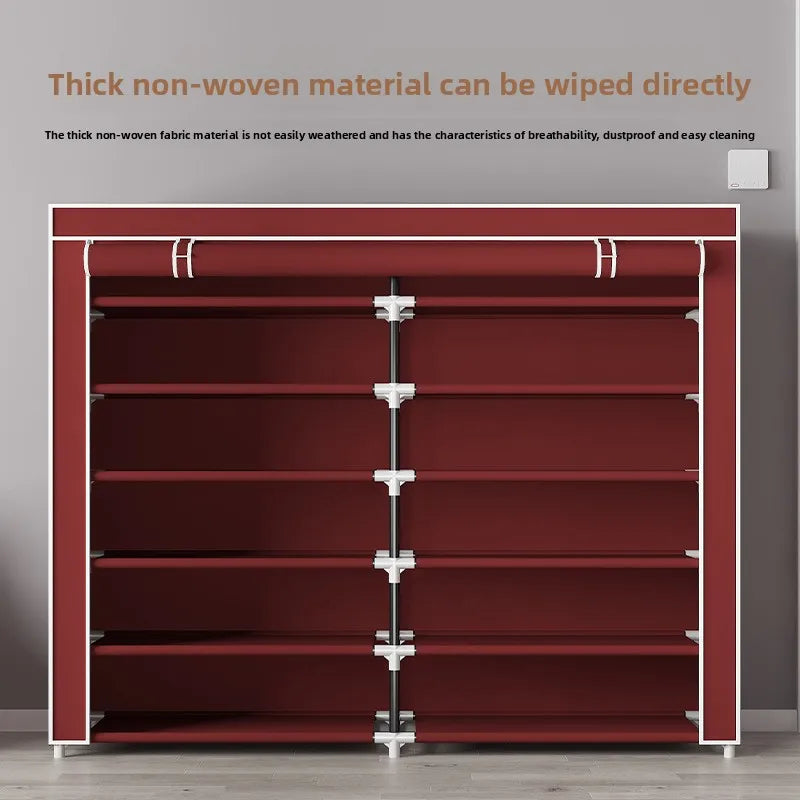 Multi-functional Foreign trade simple household shoe storage rack large space dustproof simple shoe rack Durable Oasis Select