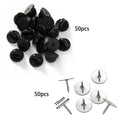 50/100/200 Pair Rubber Pin Backs Butterfly Clutch Pin Tie Tacks Blank Pins Holder Keepers for DIY Brooch Jewelry Craft Making Oasis Select Set 2 50 Pairs