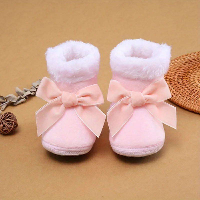New Fashion Comfortable Shoes Newborn Baby Girls Boys Soft Booties Solid Pompom Snow Boots Infant Toddler Newborn Warming Shoes Oasis Select