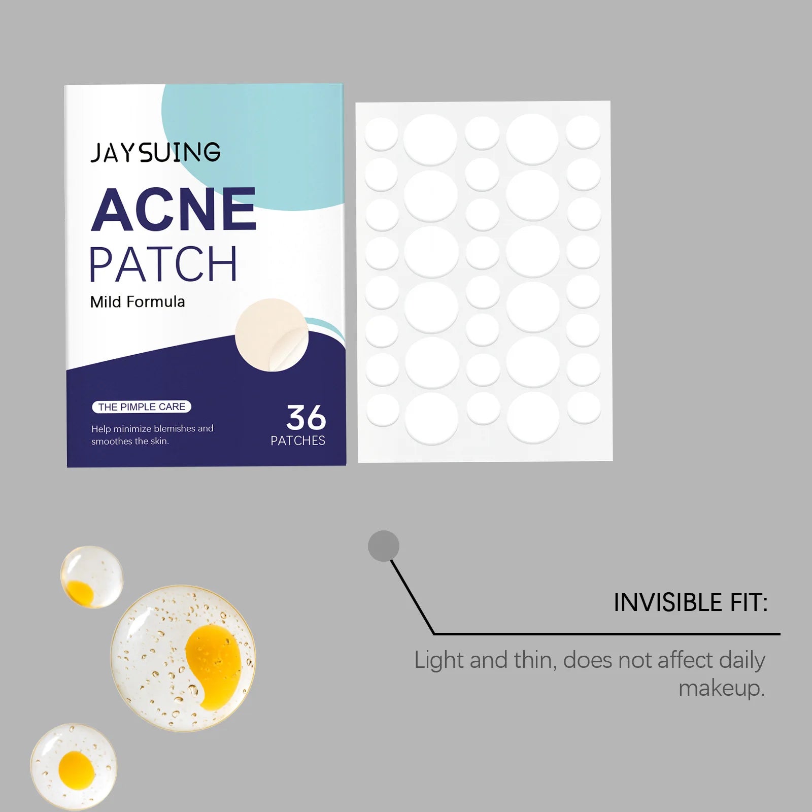 Jaysuing Pimple Patches Fast Soothe Relieve Red Swell Help Repairing Skin Barrier Conceal Facial Blemish Breathable Acne Patch Oasis Select