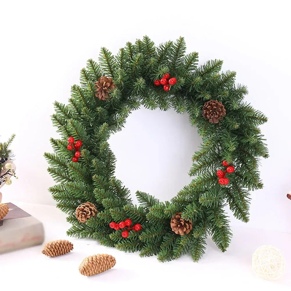 Christmas Decoration Pointed Flowers Party Party Artificial Christmas Pine Cones Wreath Part Name Specifications Oasis Select 40cm China Mainland