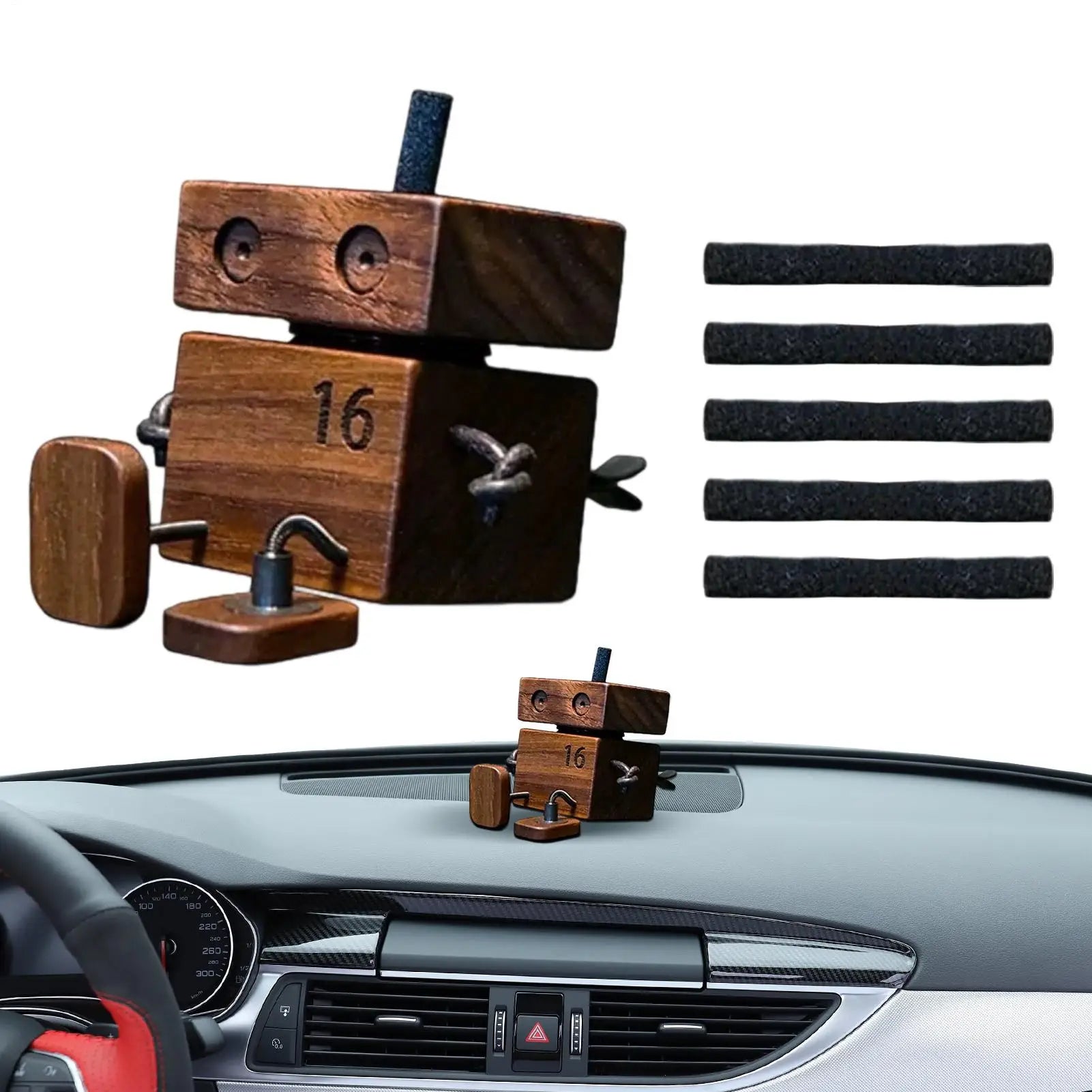 Shaking Wooden Man Figurine Shaking Feet Wooden Man Action Figure Auto Motion-Activated Ornament Cute Playful Decor for Living Oasis Select