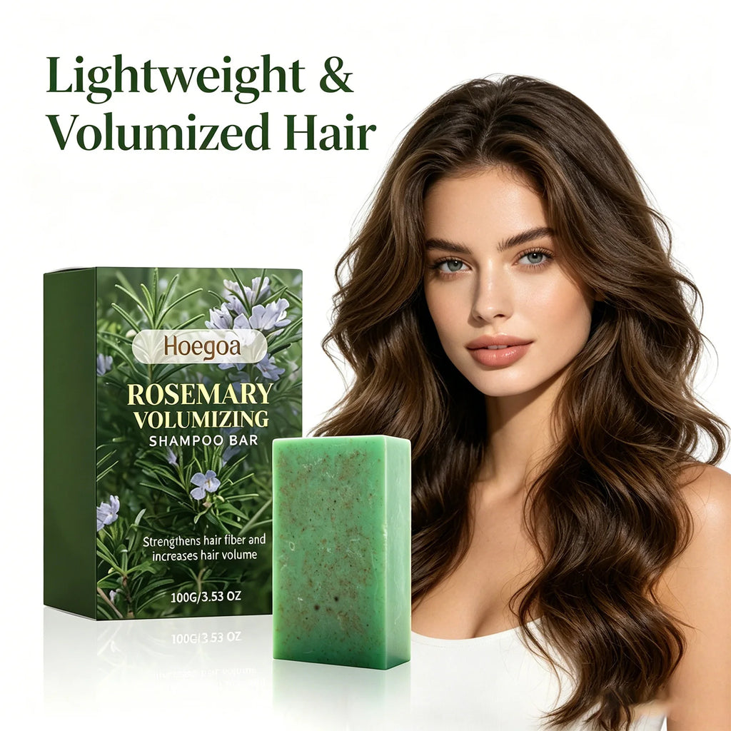 Rosemary Volumizing Shampoo Bar Gentle Cleansing Soothe Scalp Natural Oils Strengthen Hair Frizz Control Smooth Shiny 100g Oasis Select