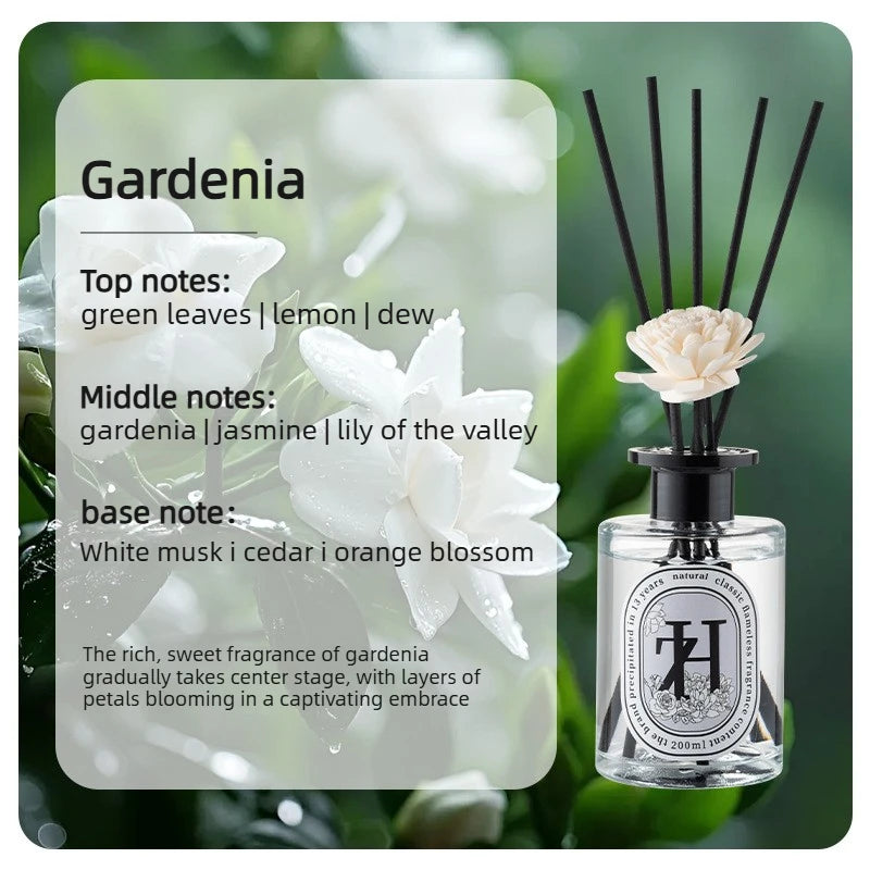 Flameless Home Fragrance Zuohe Hilton Shangri-La Freesia Lavender Aromatherapy Oil with Reed Diffuser Stick Liquid Air Freshener Oasis Select Gardenia 500ml