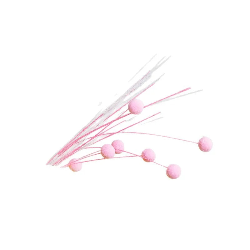Pink Glitter Berry Stem Picks – Christmas Tree & DIY Craft Decor