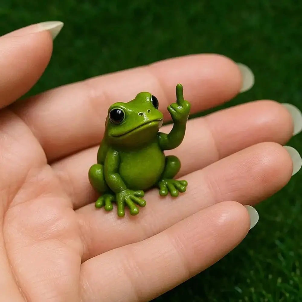 Middle Finger Animal Statue – Funny Mini Resin Figurine
