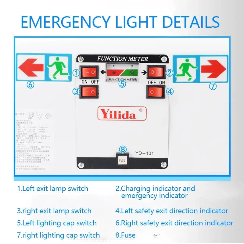 LED Emergency Exit Light with Alarm | AC 200–240V | SHINEKNOT
