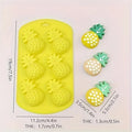 Silicone Fruit Shaped Freeze Molds, Food-Grade Flexible Bakeware, for Ice Cubes, Chocolate, Cake Decoration Oasis Select pineapple