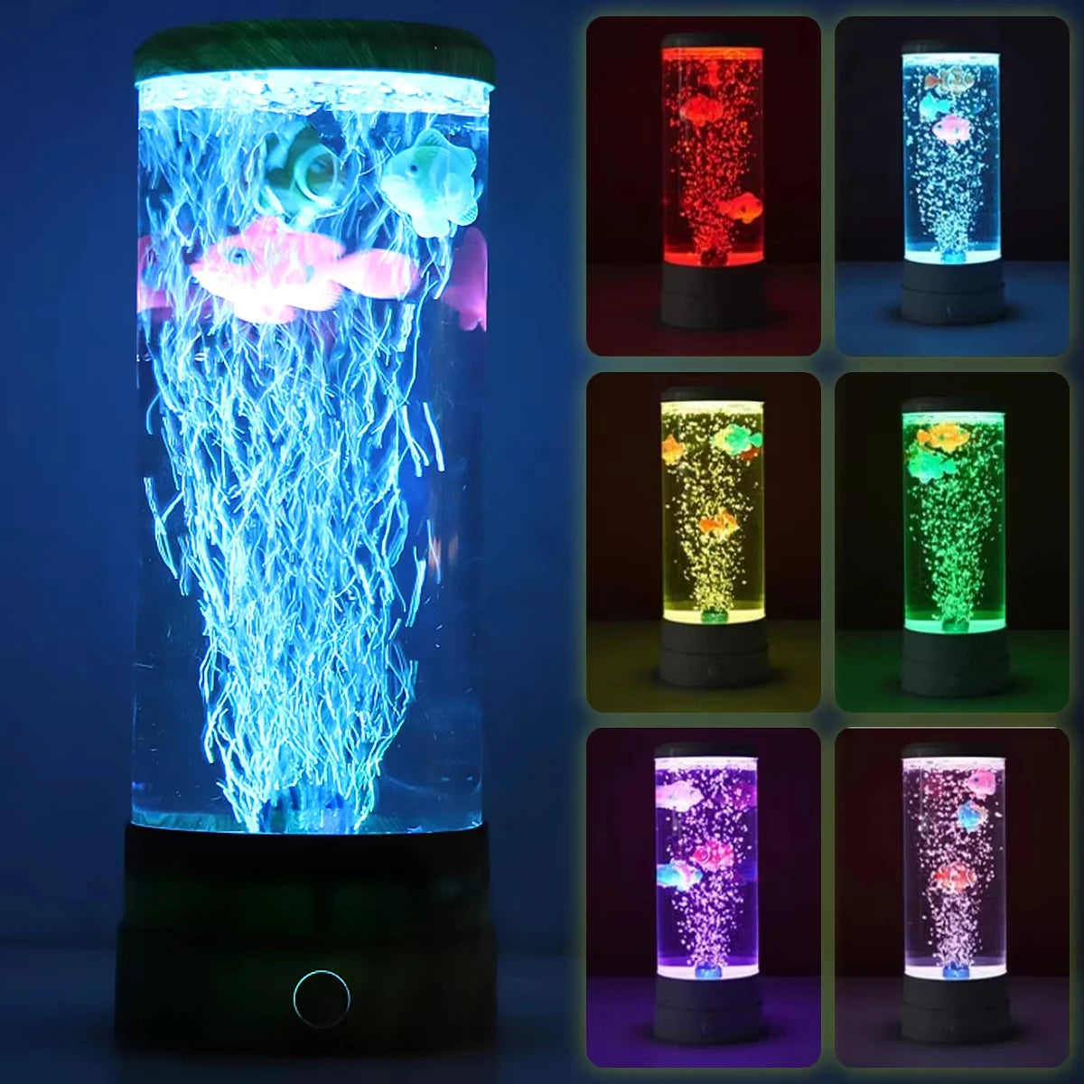 LED Fish Lamp Ambient Night Light Remote Control Color Changing Decorative Lights Aquarium Birthday Gift For Children USB Oasis Select
