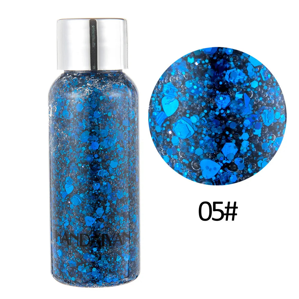 HANDAIYAN Body Face Glitter Gel – Waterproof Festival Sequins