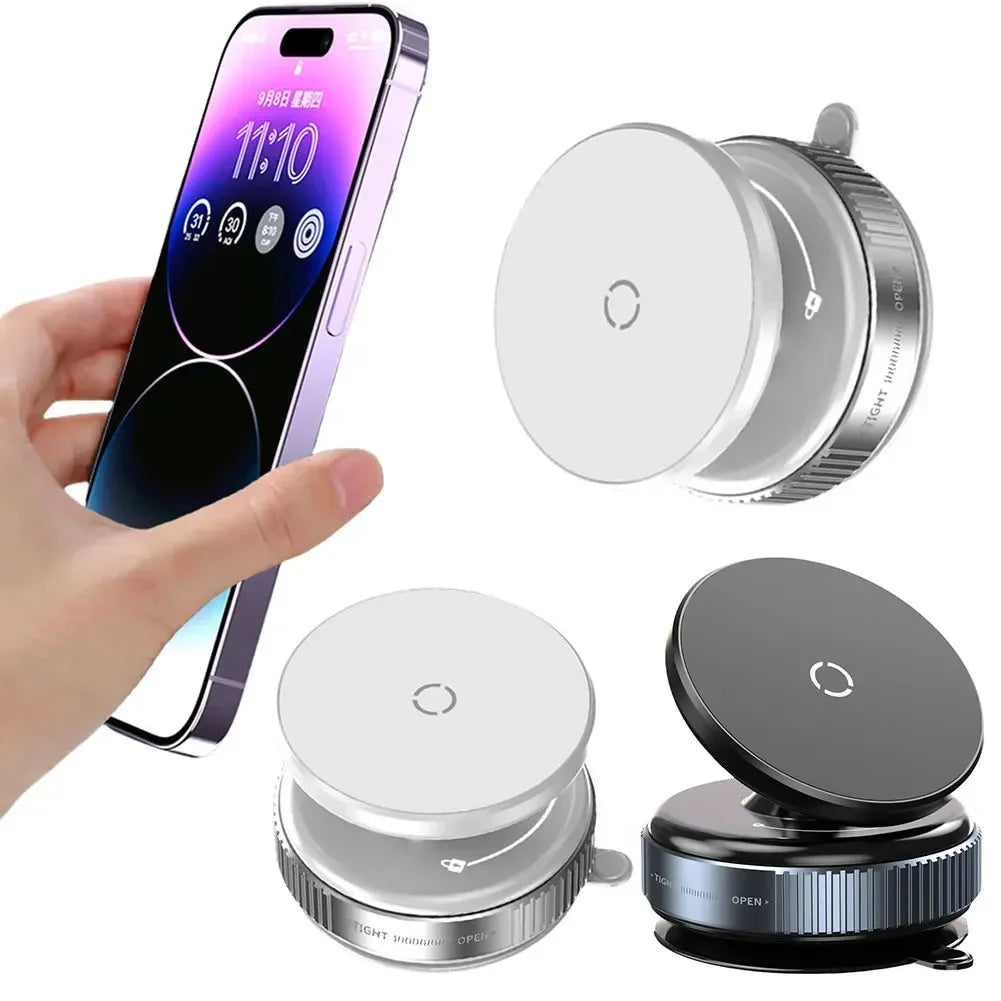360° Vacuum Magnetic Suction Cup Phone Mount, Adjustable Hands-Free Suction Cup Phone Holder for Car/Gym/Mirror/Smooth Surface Oasis Select