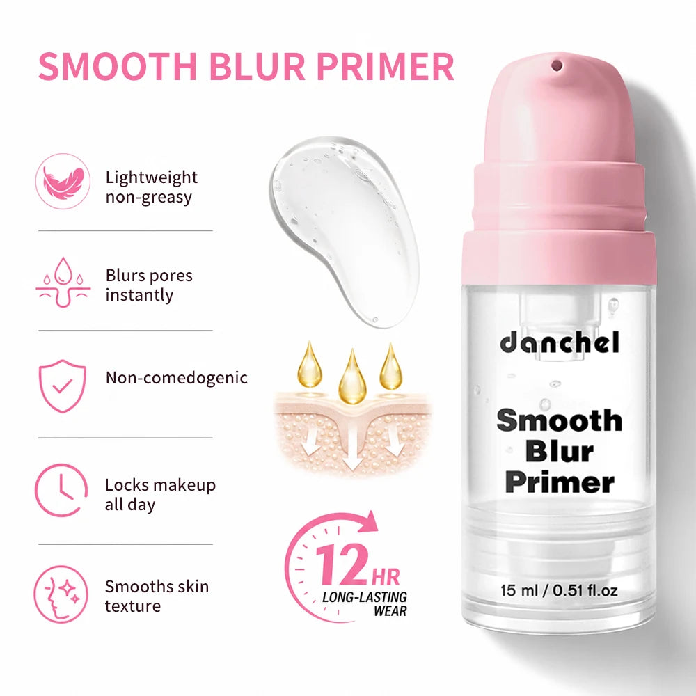 Makeup Set 2Pcs Primer & Liquid Foundation Long Lasting Buildable Medium Coverage Hydrating Smooth Blur Pores Base Makeup Oasis Select