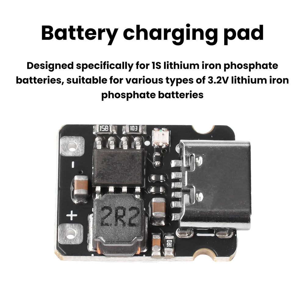 Mini 1S 3.2V 3.6V Lithium Iron Phosphate Battery Charging Board 2.4A Fast Charger Module Trickle Constant Current Charging Oasis Select
