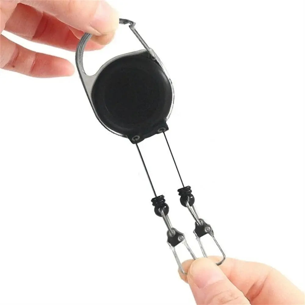 Creative Double Headed Retractable Keychain Badge Reels Keyring Easy To Pull Buckle Unique 60CM ID Card Holder Keychain Oasis Select