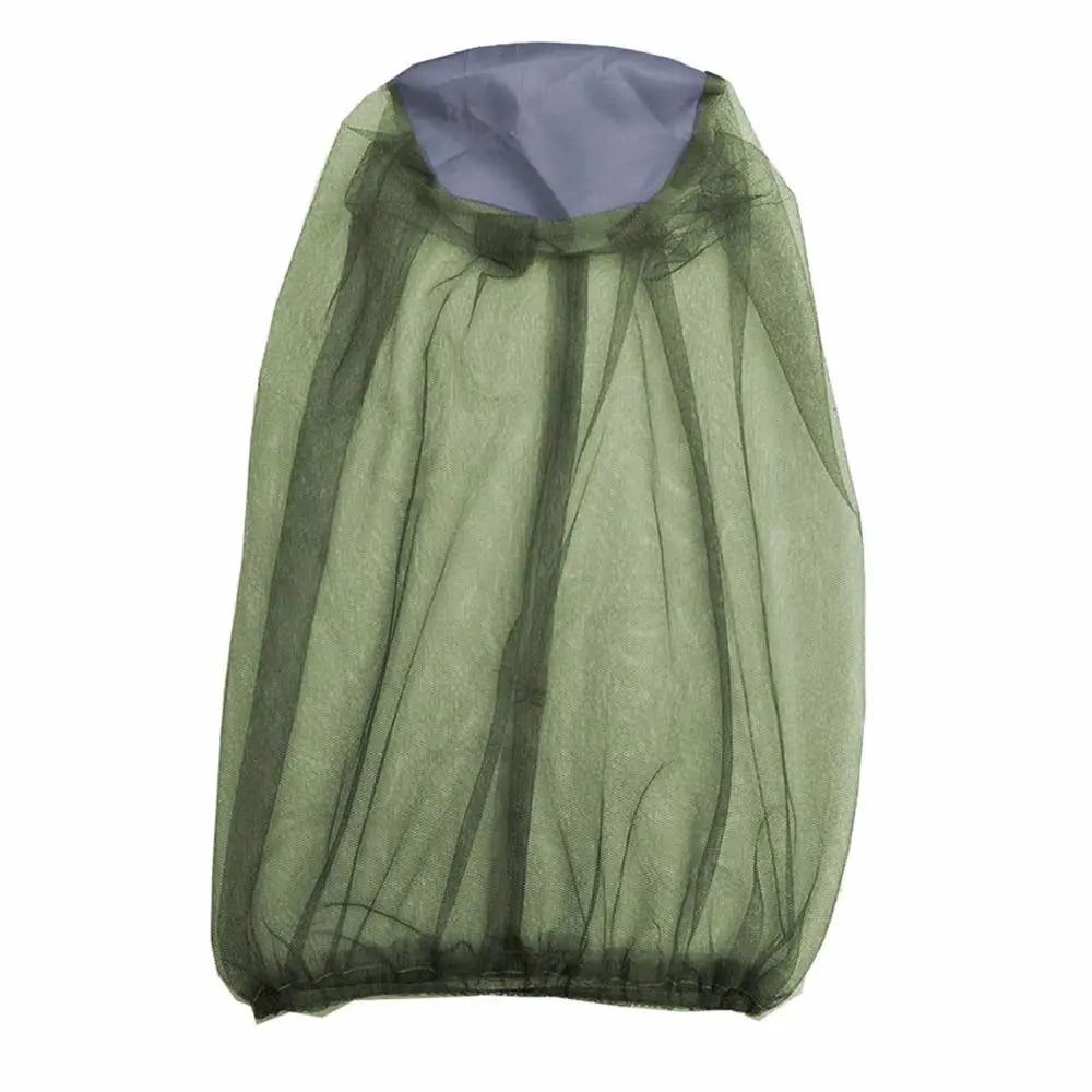 Anti-mosquito Outdoor Bug Camping Equipment Mosquito Hunting Fishing Cap Net Head Cover Face Protector Mesh Hat Oasis Select green