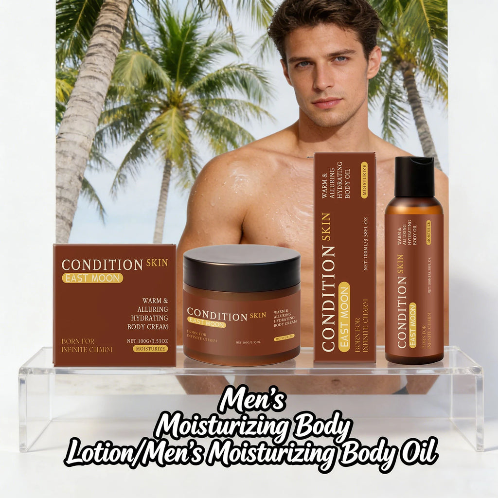 Men's Moisturizing Body Cream Reduce Dryness Nourishing Skin Anti Acne Long Lasting Hydrating Coconut Oil Body Oil for Men 100ml Oasis Select