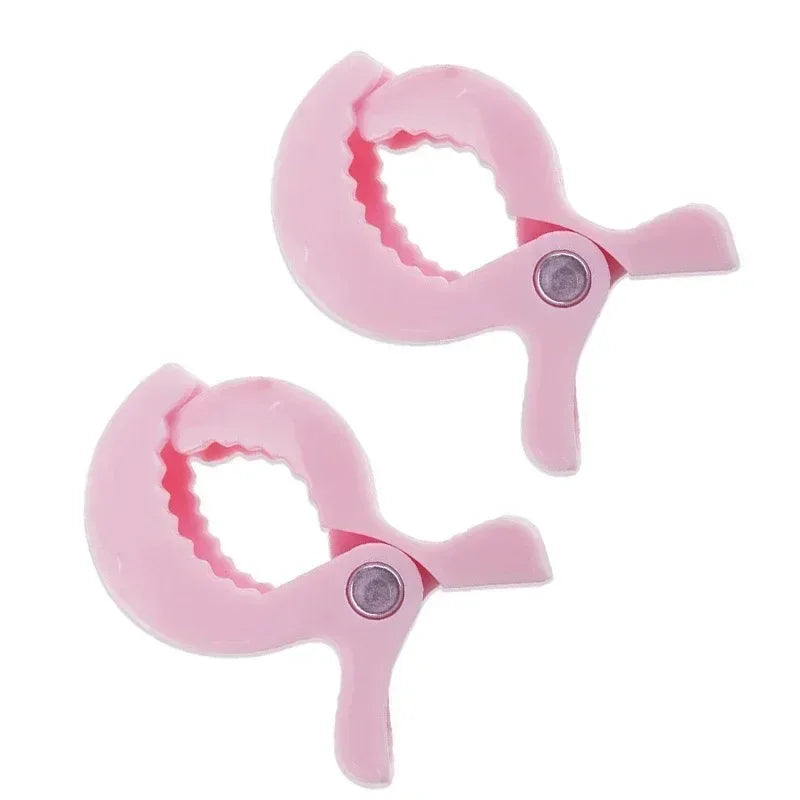 4/2PCS Baby Stroller Clamp Alligator Clip Pram Peg Portable Stroller Hook Baby Car Seat Clips Toddler Baby Stroller Accessories Oasis Select Pink 2pcs