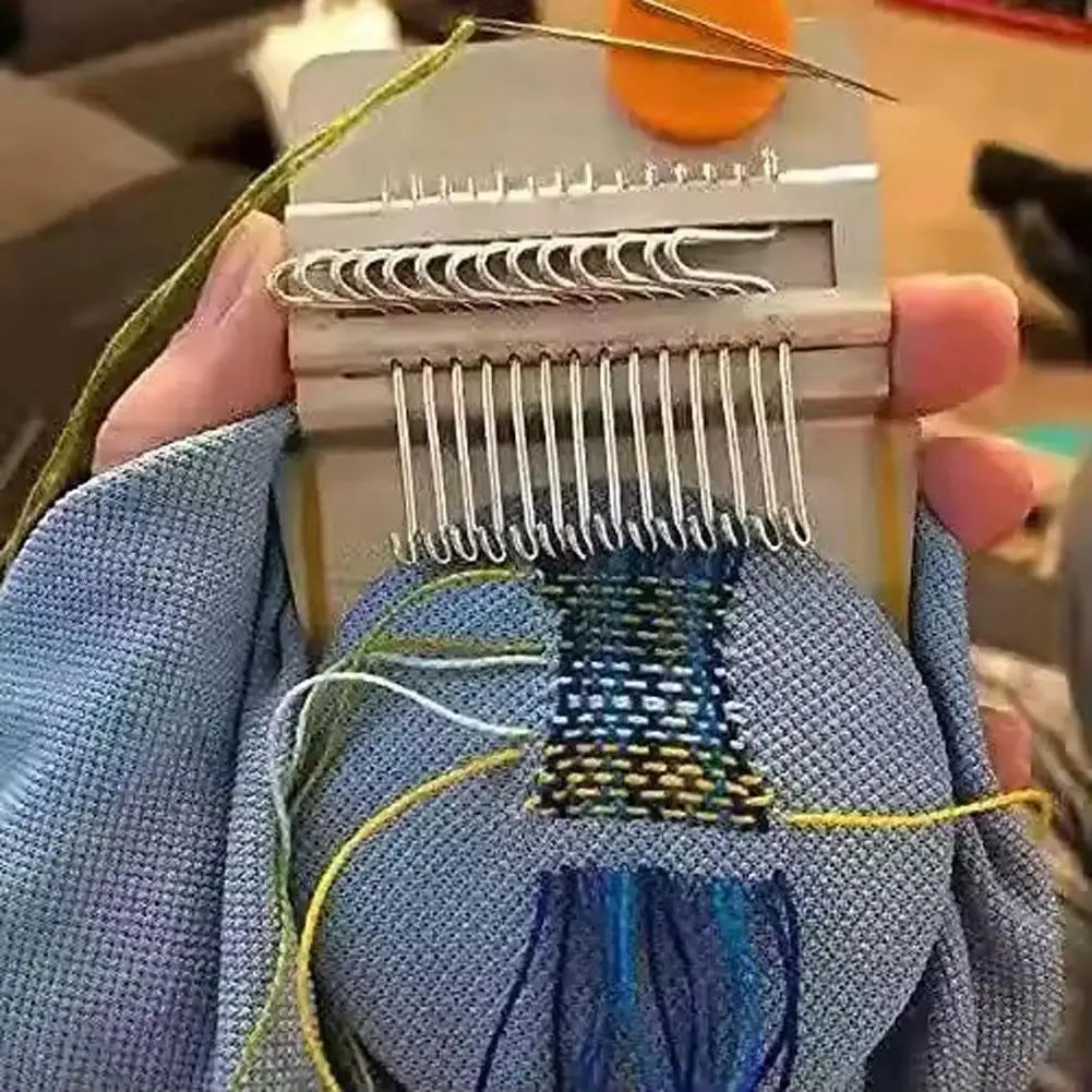 Crochet Mini Knitting Machine Small Loom Machine Tools Easy To Carry Household Knitting Machine For Mending Socks Clothes Fabric Oasis Select