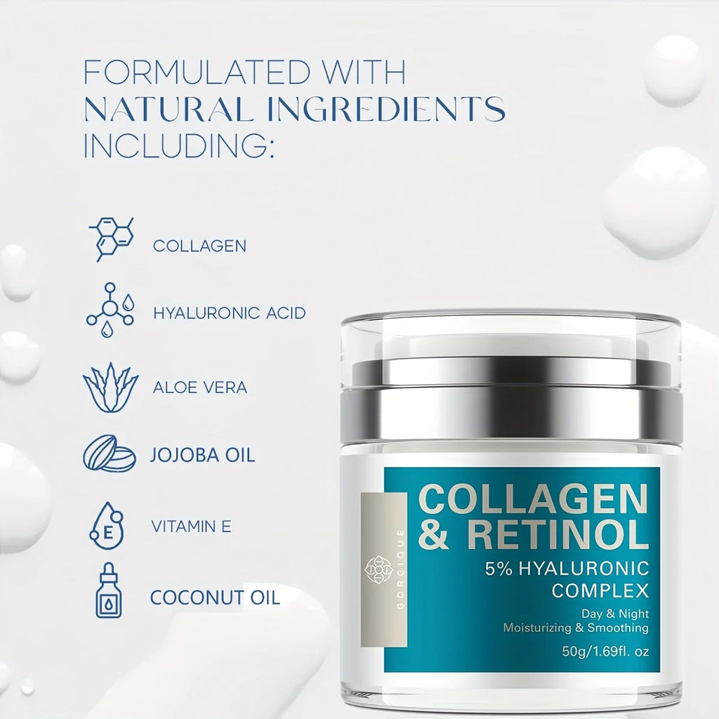 GORGIQUE Retinol Face Cream – Hyaluronic Acid & Collagen 50g Retinol Face Cream Oasis Select