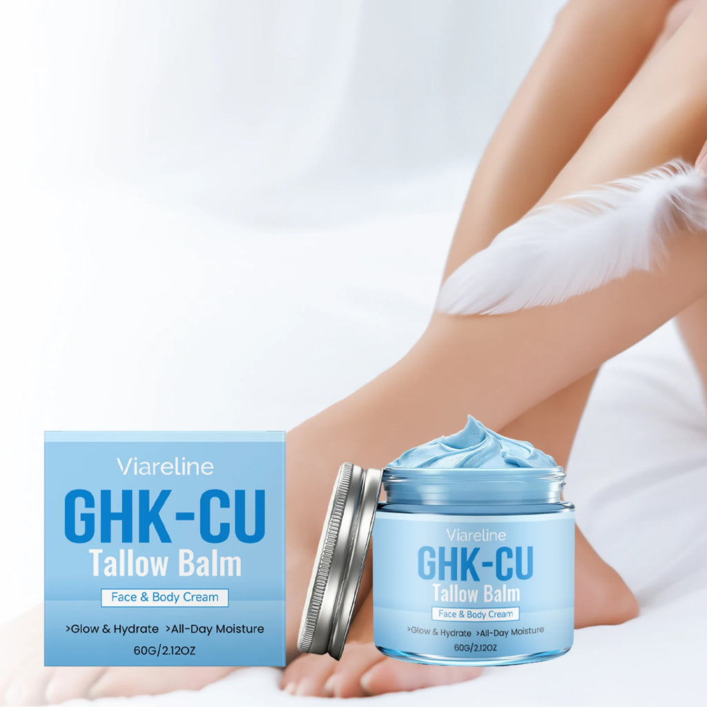 VIARELINE GHK-CU Beef Tallow Balm – Hydration & Skin Repair Moisturizing Balm Cream Oasis Select