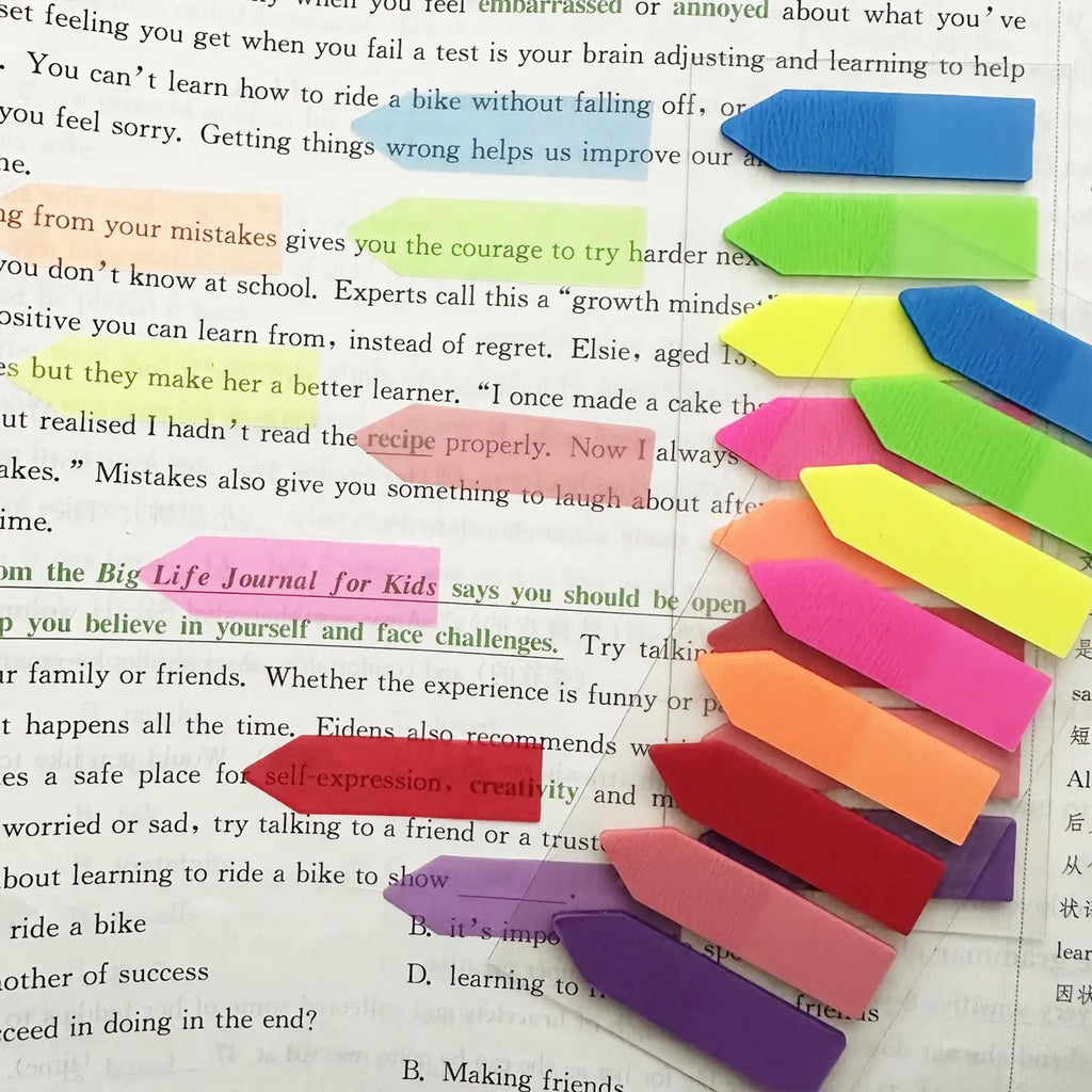 Page Markers Sticky Tabs Multicolor Sticky Writable Repositionable Index Tabs Flags for Pages Book Markers School Supplies Oasis Select