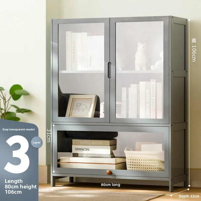 Bookshelf Shelf Floor-to-ceiling bookcase Reading shelf Children's home living room Multi-layer storage Simple storage cabinet Oasis Select Dark Grey GT 3-80