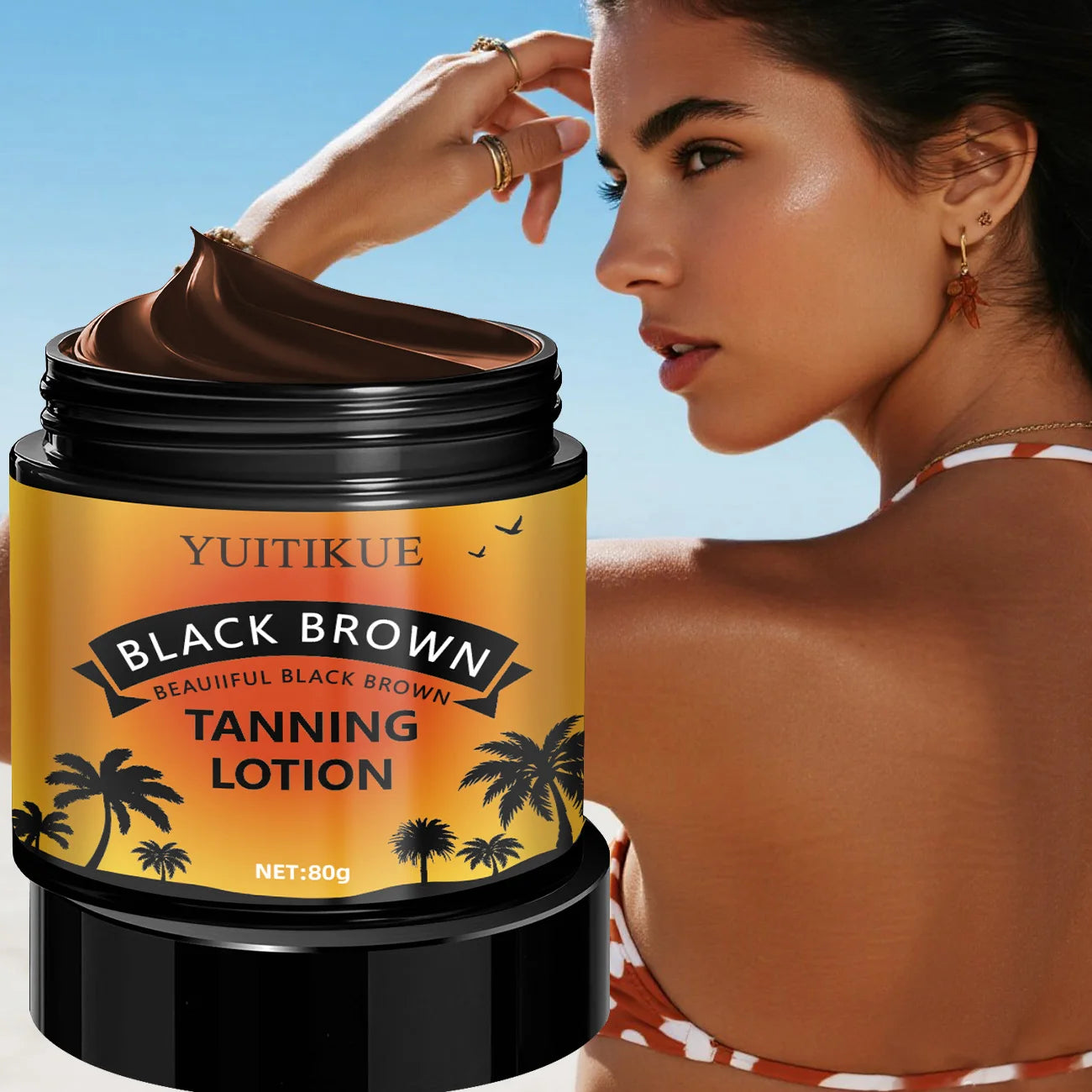YUITIKUE Get Summer Color Fast Sunless Tanning Lotion 80g - Moisturizing & Hydrating, for All Skin Tones, No Patience Needed Oasis Select