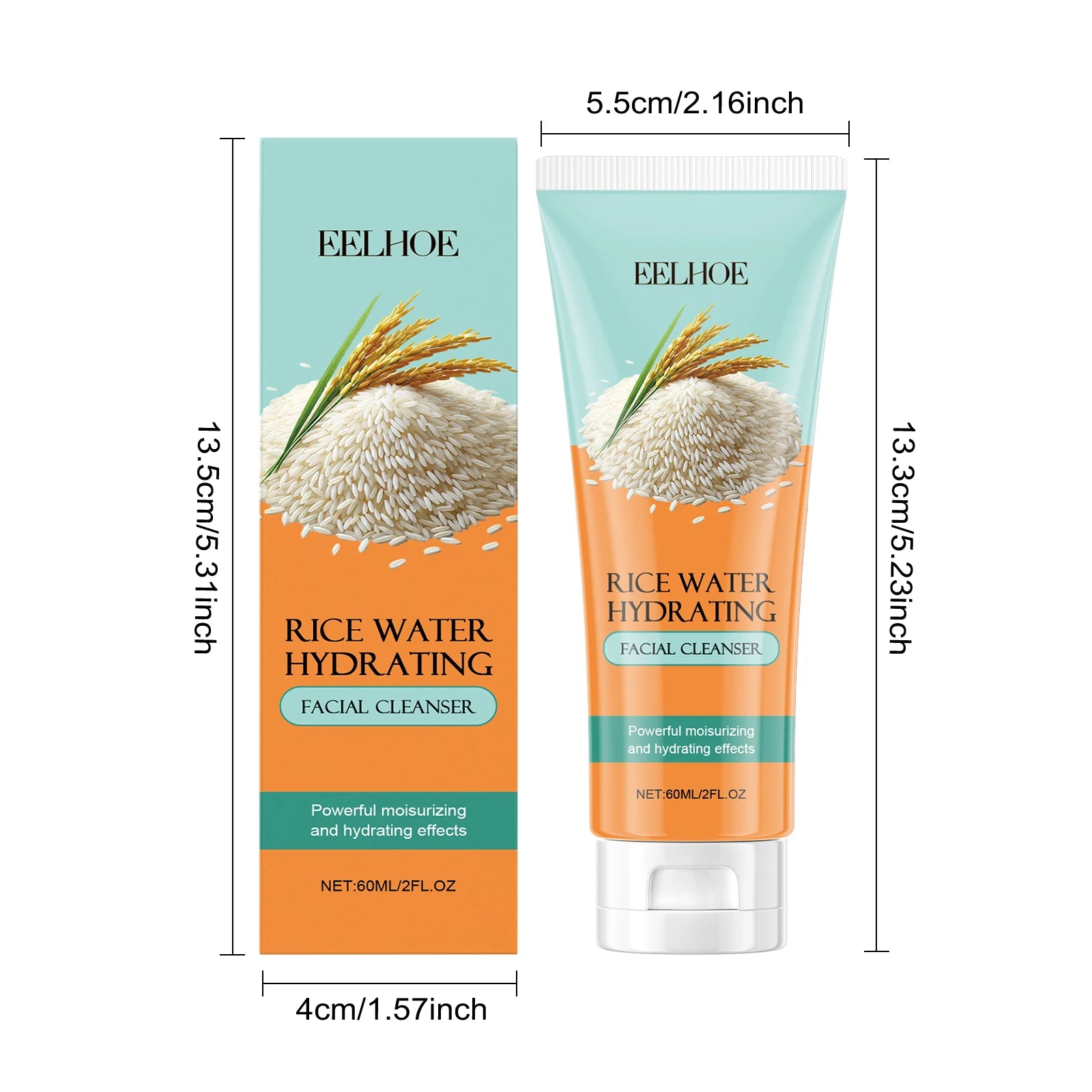 Eelhoe Rice Skincare 5-in-1 Set – Brighten & Moisturize Skincare Gift Set Oasis Select Facial Cleanser
