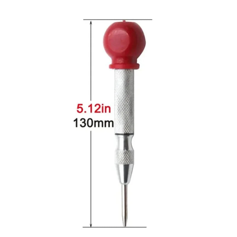 Manual Center Punch Locator High Hardness Punch Tool Drill Bit Woodworking DIY Tool Punch Centering and Punching Tool Oasis Select 1PC Silver 130mm Round
