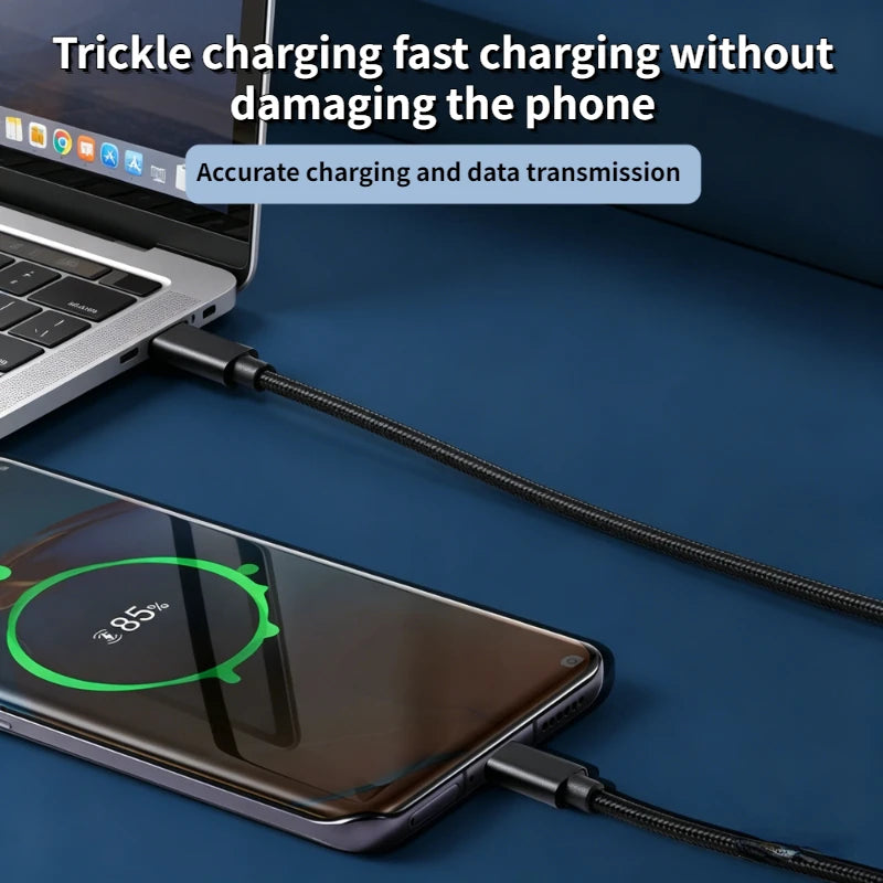 60W 5A USB C to Type C fast charging data cable USB Type C to Type-C nylon braided fast charging charger adapter cable 1m 3m Oasis Select