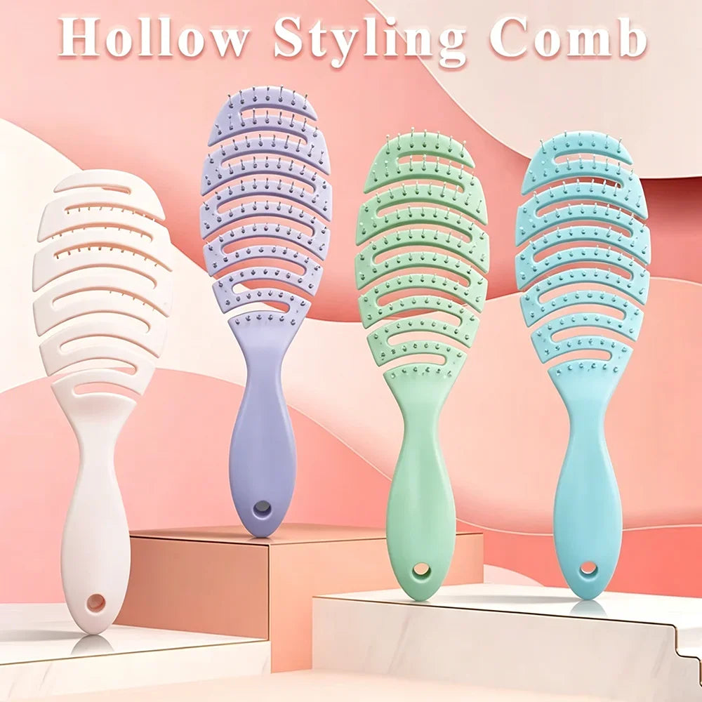Hollow Detangling Hair Brush – Anti-Static Scalp Massage Comb Detangling Hair Brush Oasis Select