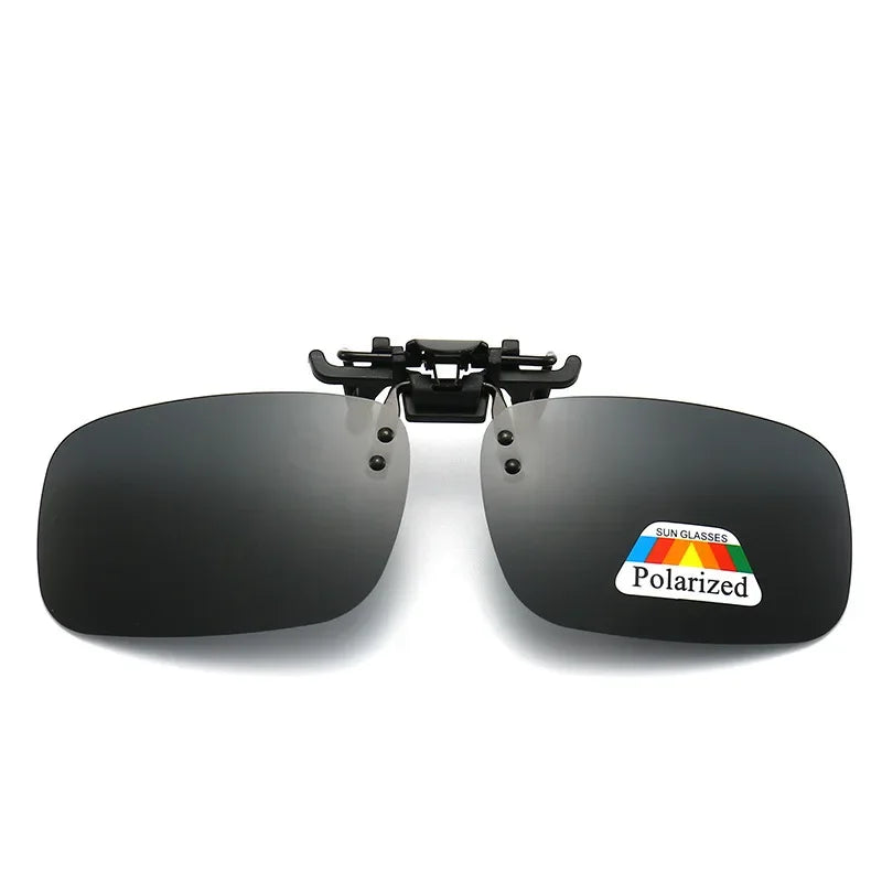 Polarized Clip Sunglasses Myopia Glasses Clip Driver Fishing Night Vision Myopia Clip-on Sun Shading Eyeglasses Oasis Select Black M