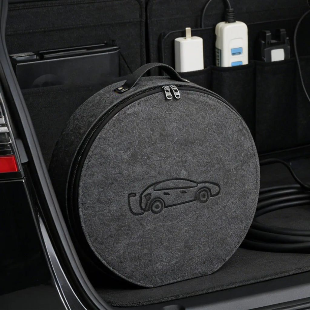 EV Charger Storage Bag Weatherproof Felt Vehicle Charging Cord Pouch EV Charger Cable Storage Bag Charging cable storage bag Oasis Select