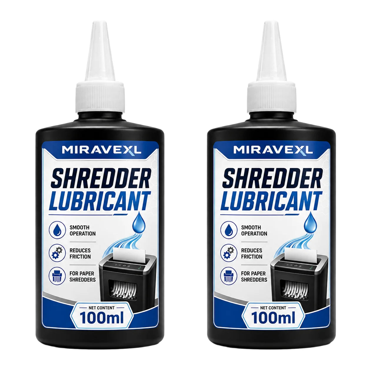 Paper Shredder Lubricant Oil, Blade Cutter Cleaner, Anti-Jam Formula, Smooth Quiet Shredding, Office Home Machine Care Solutions Oasis Select 2 Bottles