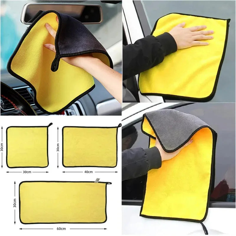 1/3/5/8/10Pcs Plush Microfiber Towel Car Wash Accessories Super Absorbent Car Cleaning Detailing Cloth Auto Care Drying Towels Oasis Select