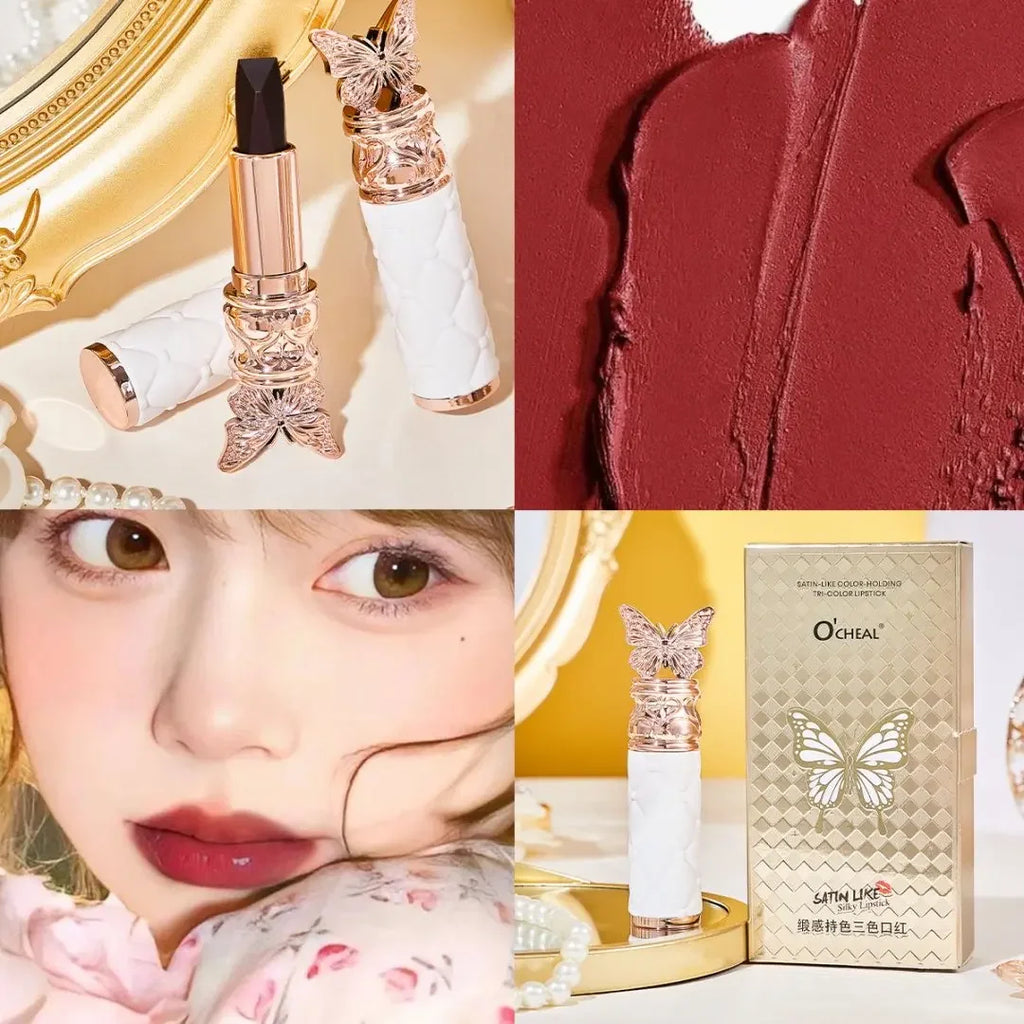 OCHEAL 3-in-1 Velvet Matte Lipstick | Butterfly Shape, Long Lasting