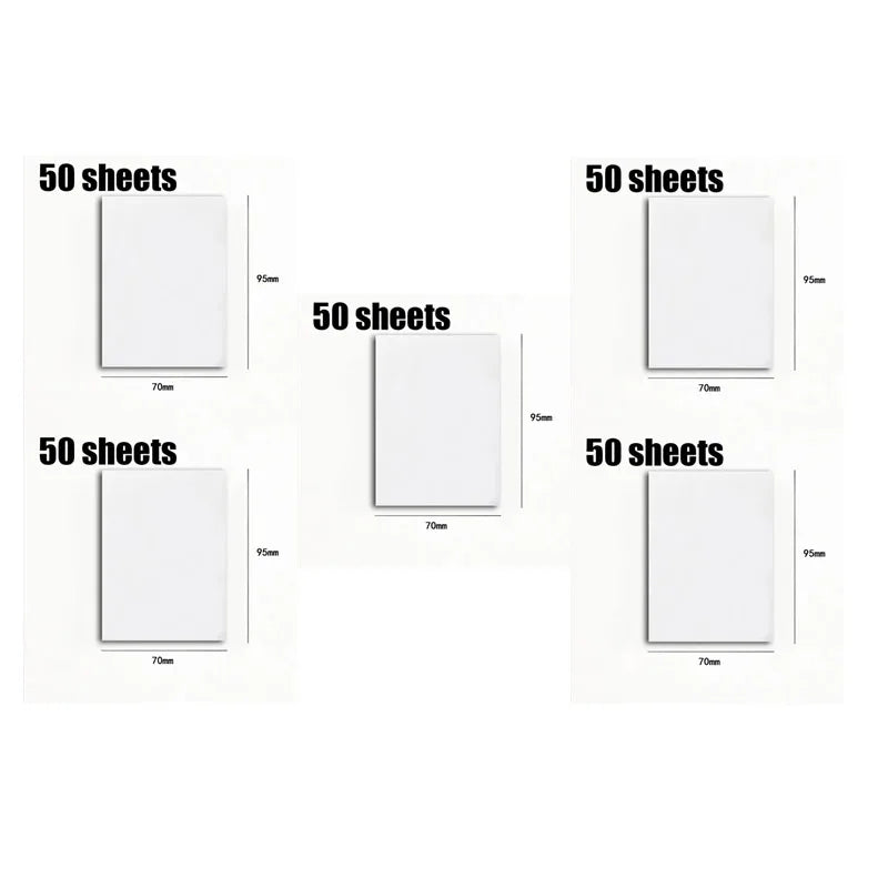 50/250Sheets Transparent Sticky Notes Scrapes Stickers Note Pads Posted It Paper Clear Notepad School Stationery Office Supplies Oasis Select 250sheets Large