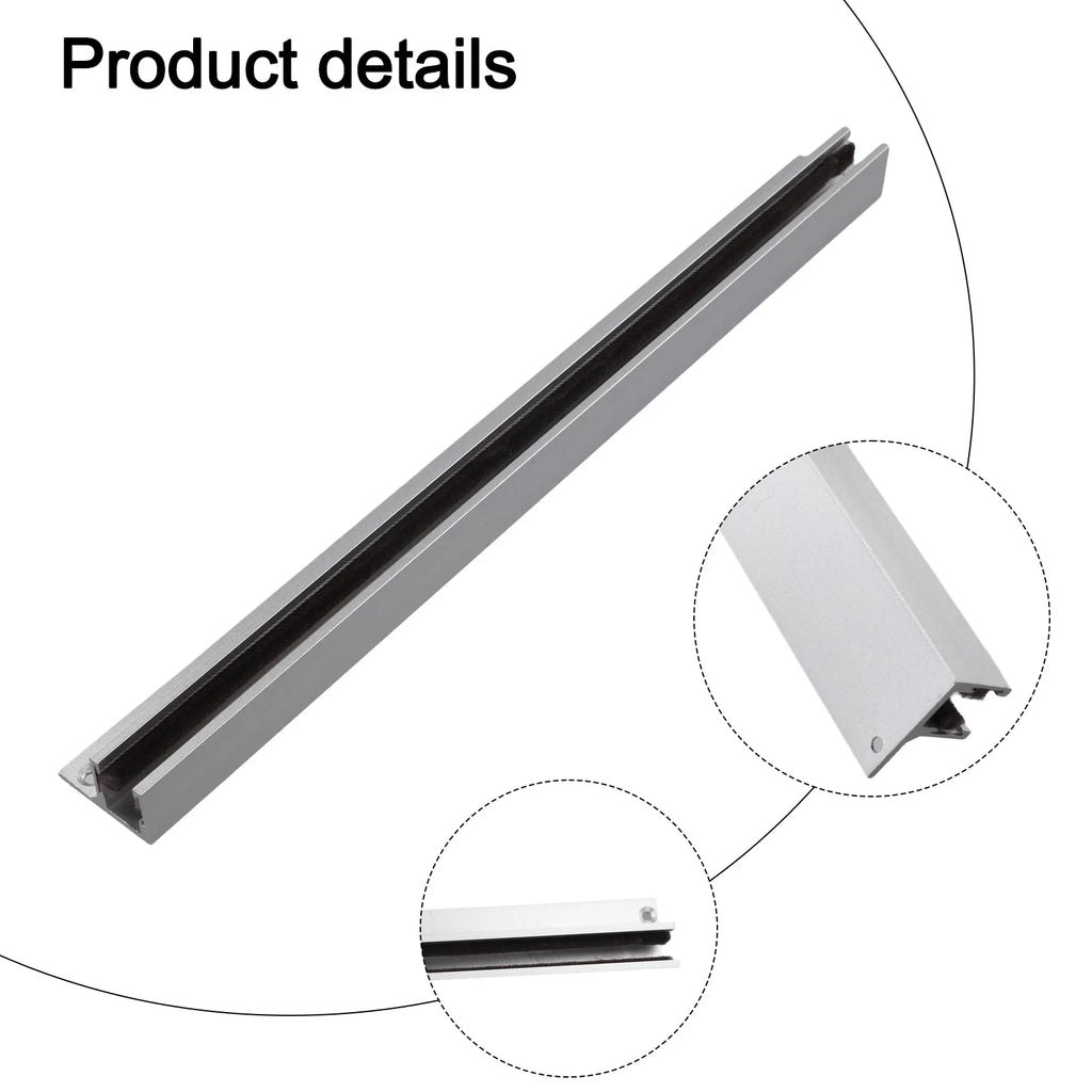 Sliding Door Floor Guide with Plush Lining to Minimize Noise and Zinc Alloy Base for Strong Glass Door Support Oasis Select