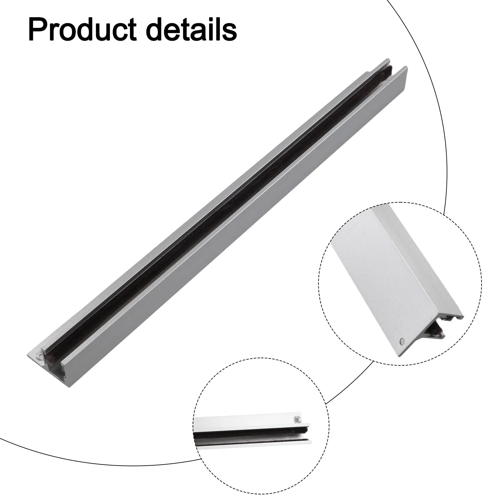 Sliding Door Floor Guide with Plush Lining to Minimize Noise and Zinc Alloy Base for Strong Glass Door Support Oasis Select