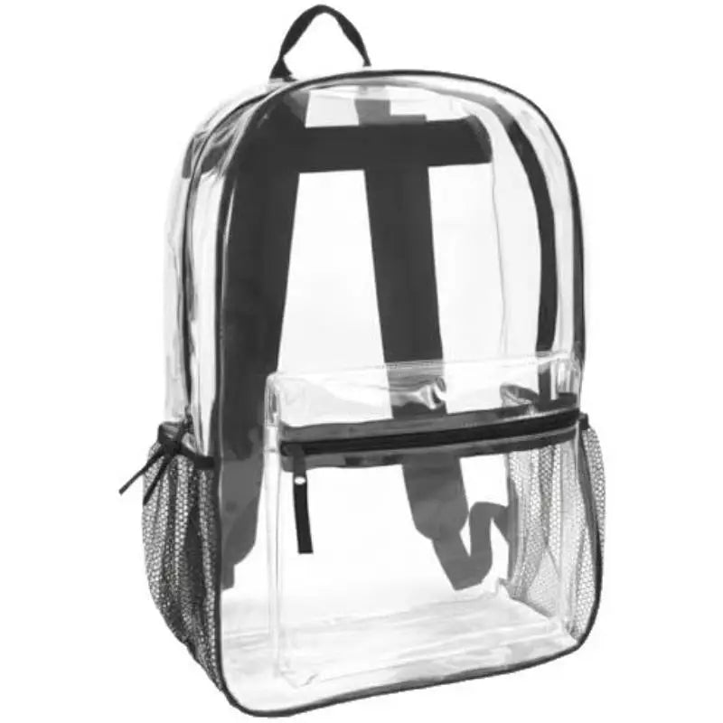 1Pcs Waterproof PVC Transparent Backpacks Adjustable Straps Durable Dual Zippers For Baseball Stadium Lightweight Clear Backpack Oasis Select