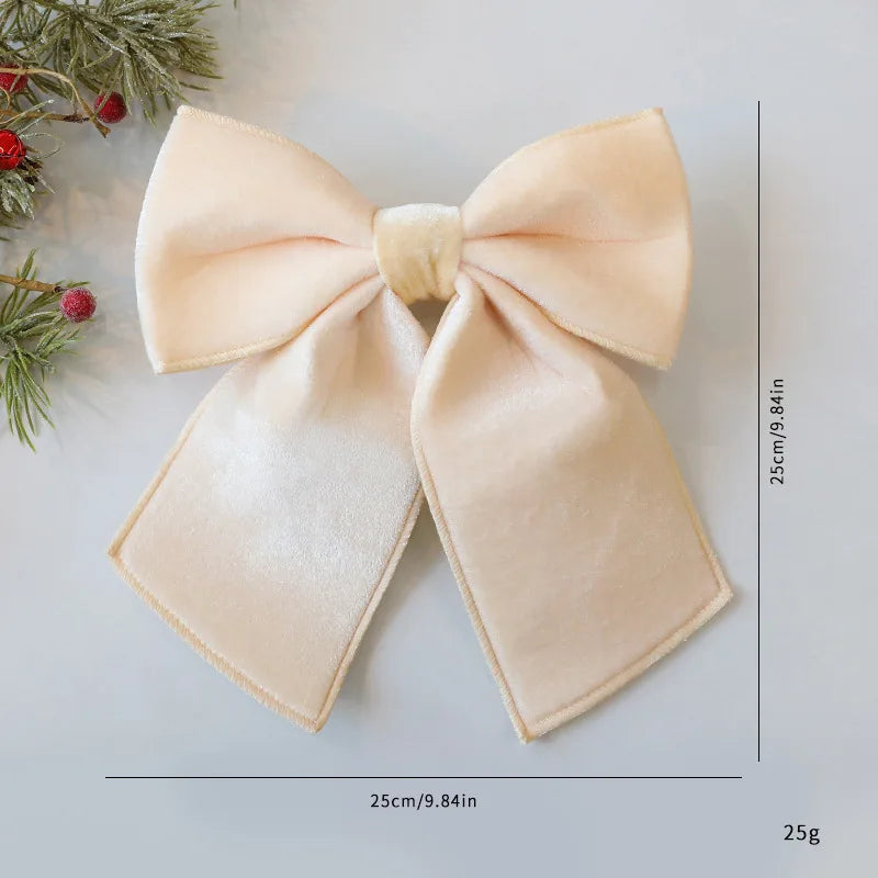 25cm Glitter Christmas Bow Decoration | Xmas Tree Pendant
