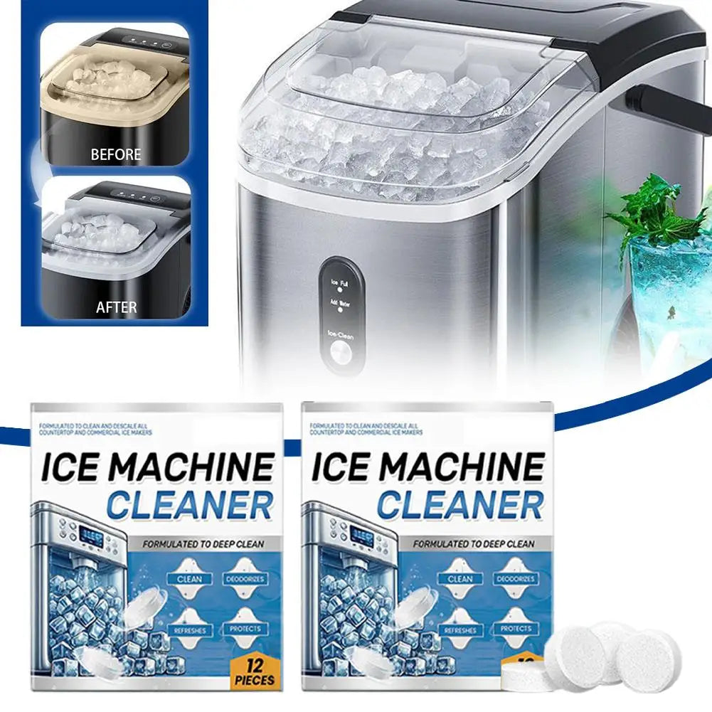 12-Pack Ice Machine Cleaning Tablets – Descale & Deodorize