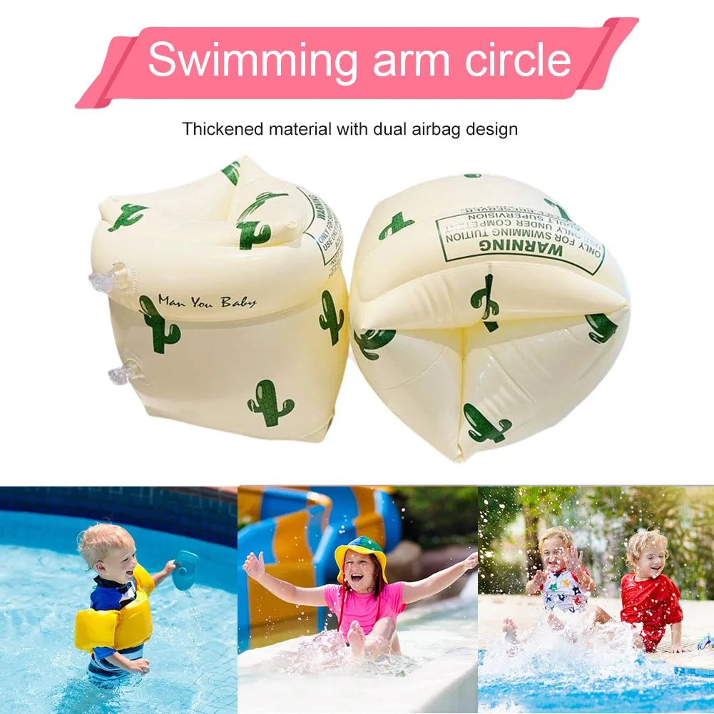 Inflatable Swim Arm Rings – Double Airbag Pool Floaties Adults & Kids Inflatable Swim Armbands Oasis Select