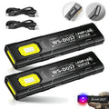 2-Pack Mini EDC Keychain Flashlight USB-C Rechargeable Magnetic