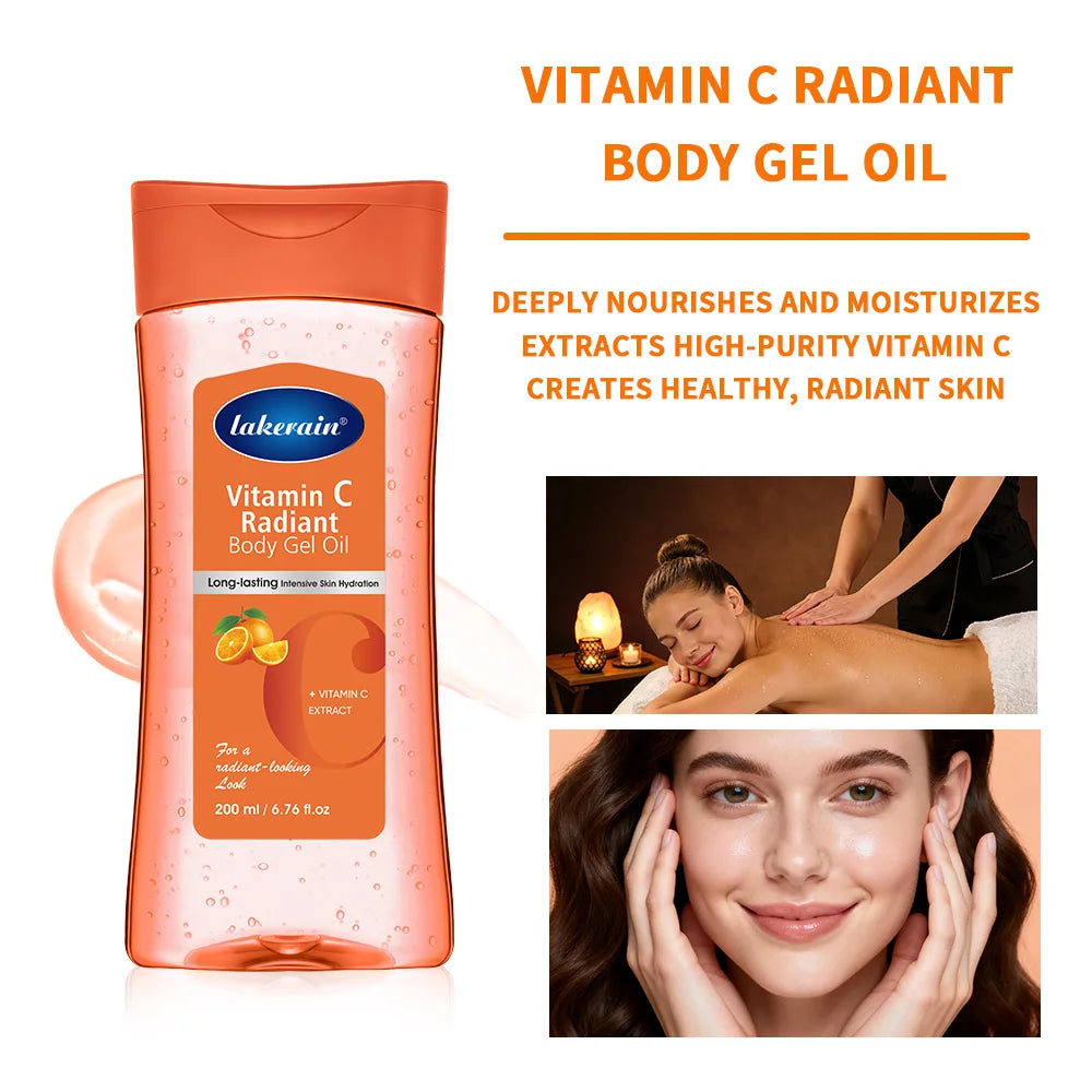 Lakerain Vitamin C Body Treatment Oil Body Oil VC Body Massage Essential Oil Care Moisturizing Body Essential Oil Hydrating Care Oasis Select