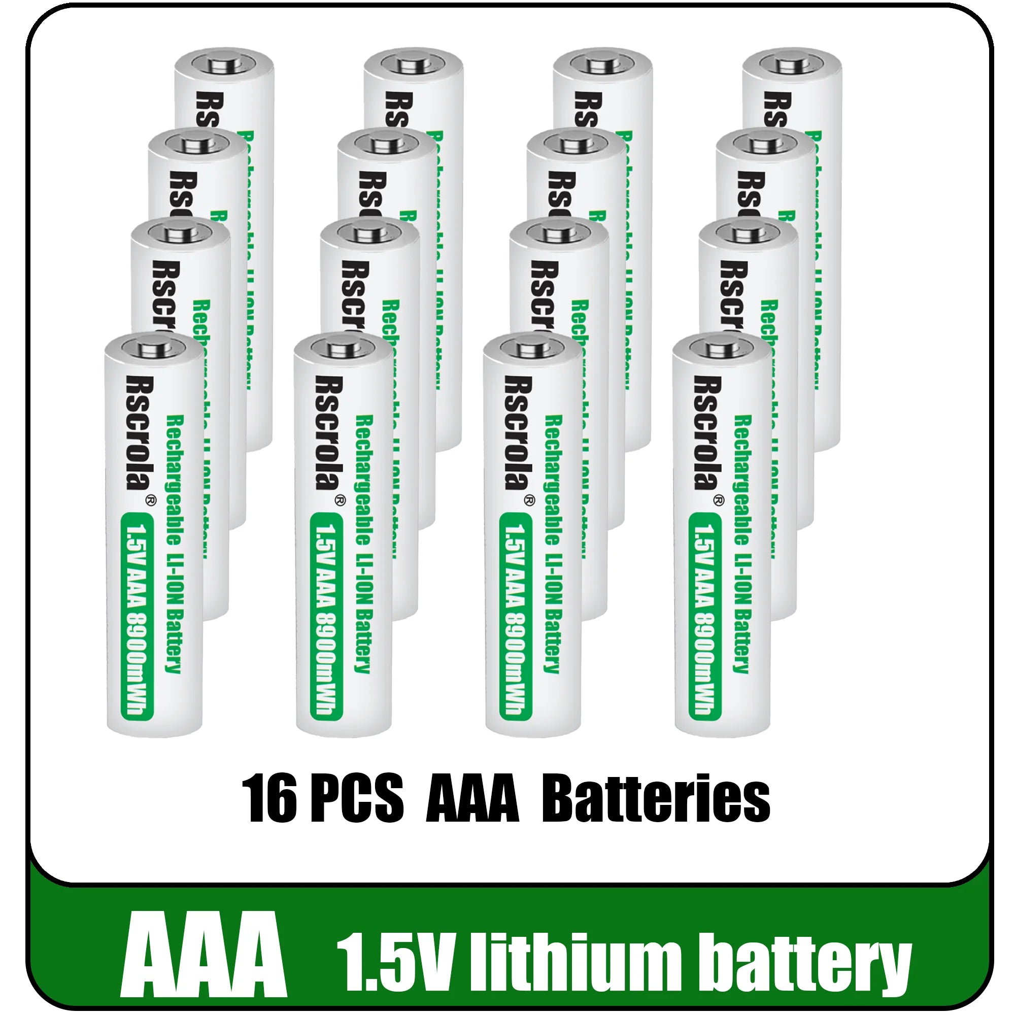 Universal Rechargeable 1.5V AAA 8900mWh Lithium ion Battery Fast charging with Charger for Camare Clock Mouse Fan Electric Toys Oasis Select 16 PCS Batteries 1.5V China Mainland